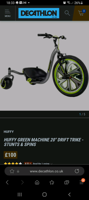 Huffy Green machine drift trike | in 